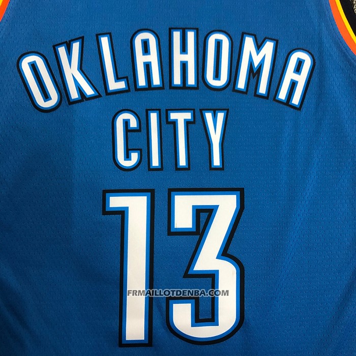 Maillot Oklahoma City Thunder Paul George NO 13 Icon Bleu
